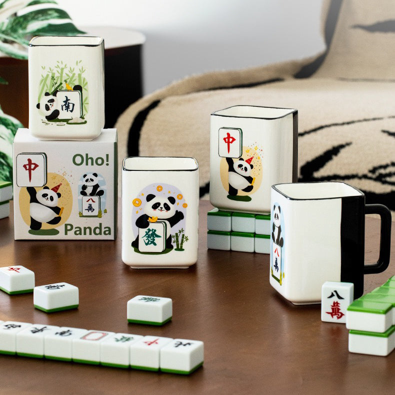 Panda Mahjong Ceramic Coffee Mug (5-9 Working Days Delivery)
