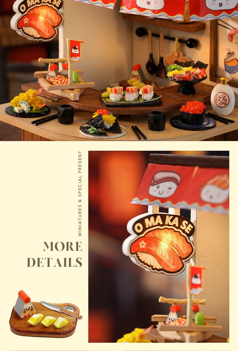 DIY Self-Assembled Miniature Kit - Sushi Bar (5-9 Working Days Delivery)