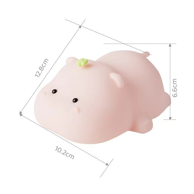 << READY STOCK >> Pink Baby Hippo LED Night Lamp