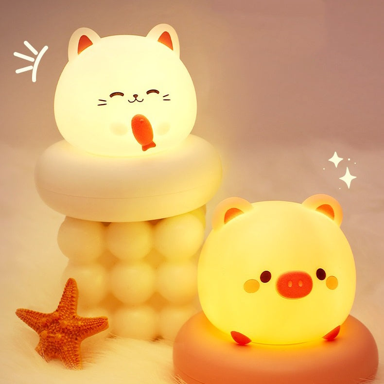 Cute Animal 2 Mini LED Night Lamp (5-9 Working Days Delivery)