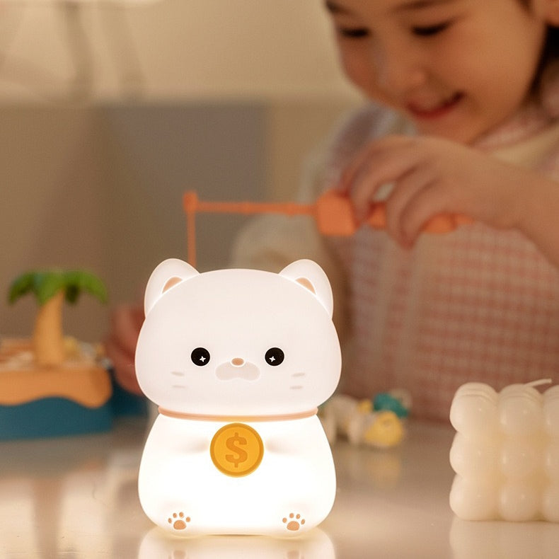 << READY STOCK >> Chubby Prosperity Cat LED Night Lamp