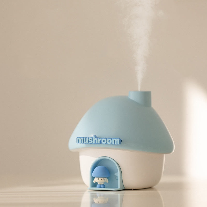 Mushroom Cottage Rechargeable Humidifier With Projector Background (5-9 Working Days Delivery)