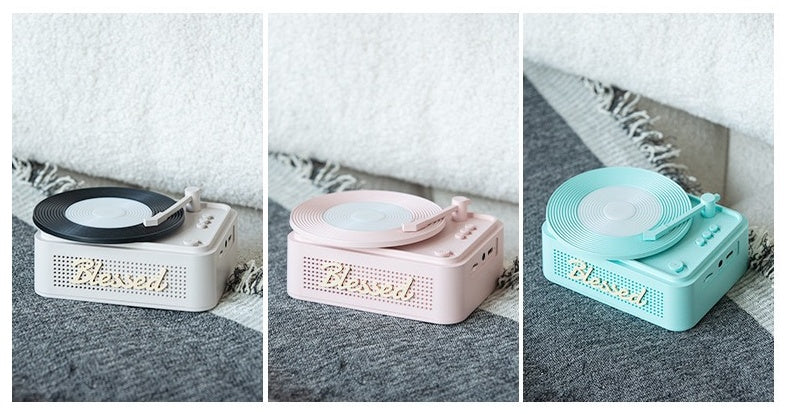 Modern Minimal Vinyl Player Bluetooth Speaker (5-9 Working Days Delivery)