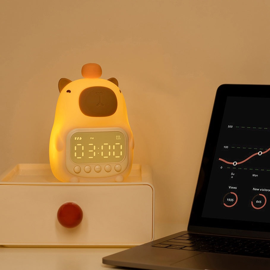 Capybara LED Night Lamp + Alarm Clock (5-9 Working Days Delivery)