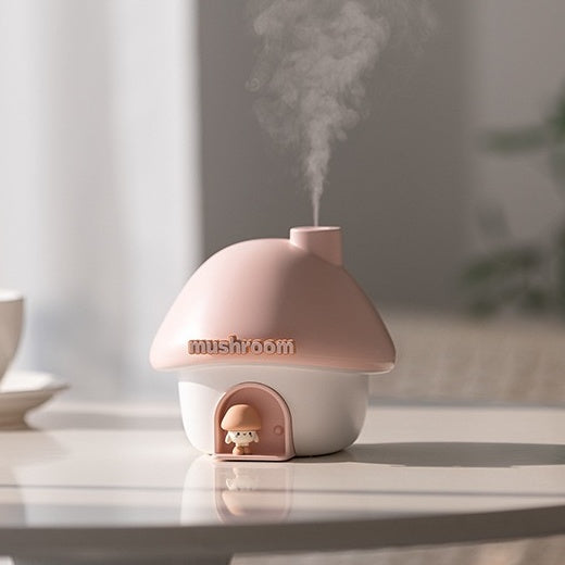Mushroom Cottage Rechargeable Humidifier With Projector Background (5-9 Working Days Delivery)