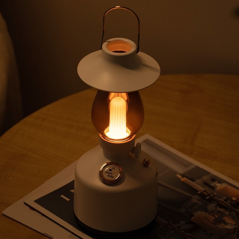 Retro Gas Light 2 in 1 Bluetooth Speaker + LED Night Lamp (5-9 WORKING DAYS DELIVERY)