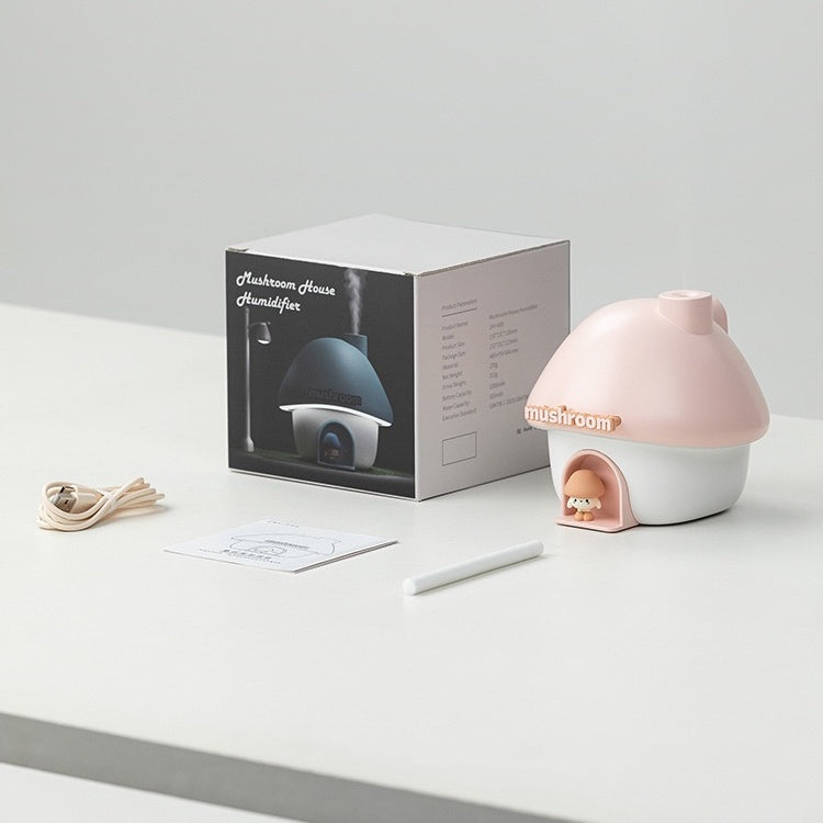 Mushroom Cottage Rechargeable Humidifier With Projector Background (5-9 Working Days Delivery)