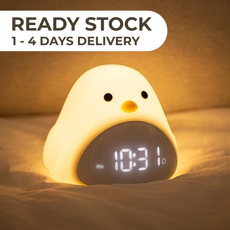 Baby Chick 2 in 1 Alarm Clock + LED Night Lamp (5-9 Working Days Delivery)