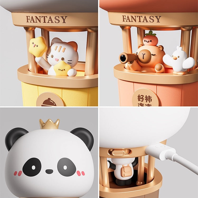 << READY STOCK >> Hot Air Balloon With Cute Animals LED Night Lamp