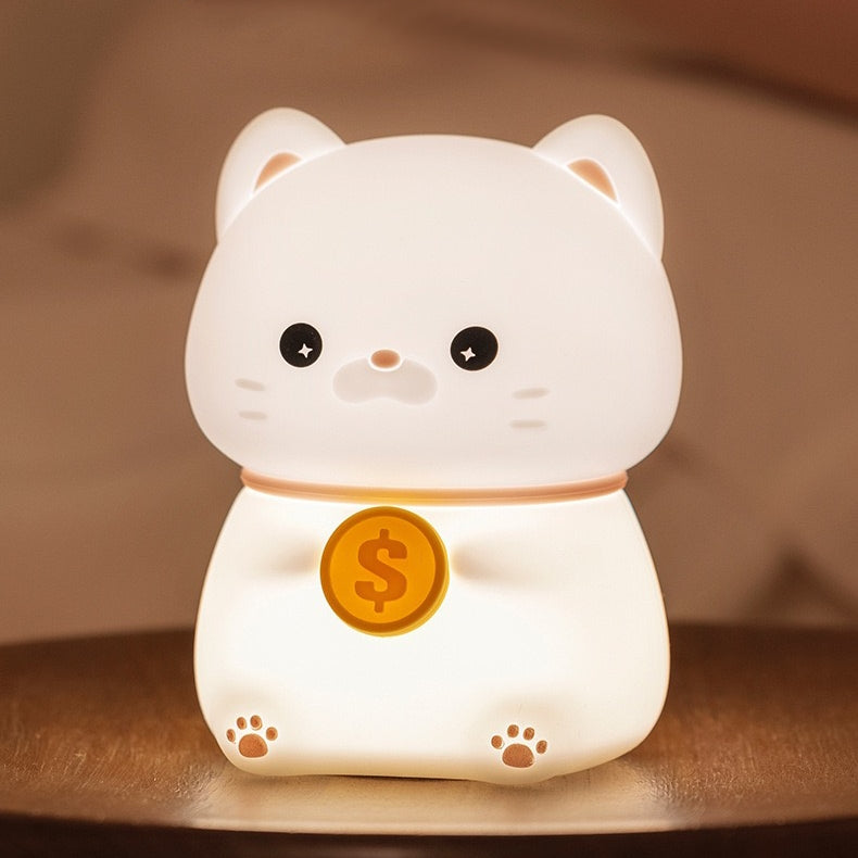 << READY STOCK >> Chubby Prosperity Cat LED Night Lamp