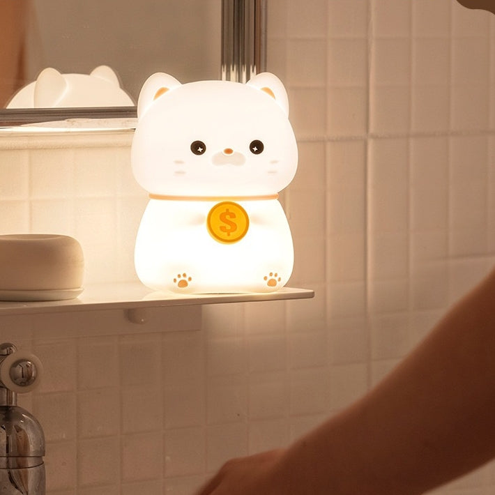 << READY STOCK >> Chubby Prosperity Cat LED Night Lamp