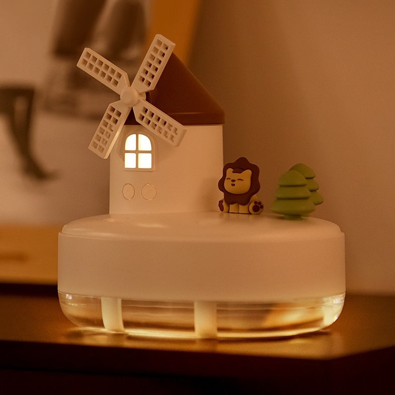 << READY STOCK >> Windmill 2 in 1 Rechargeable Humidifier + Music Box