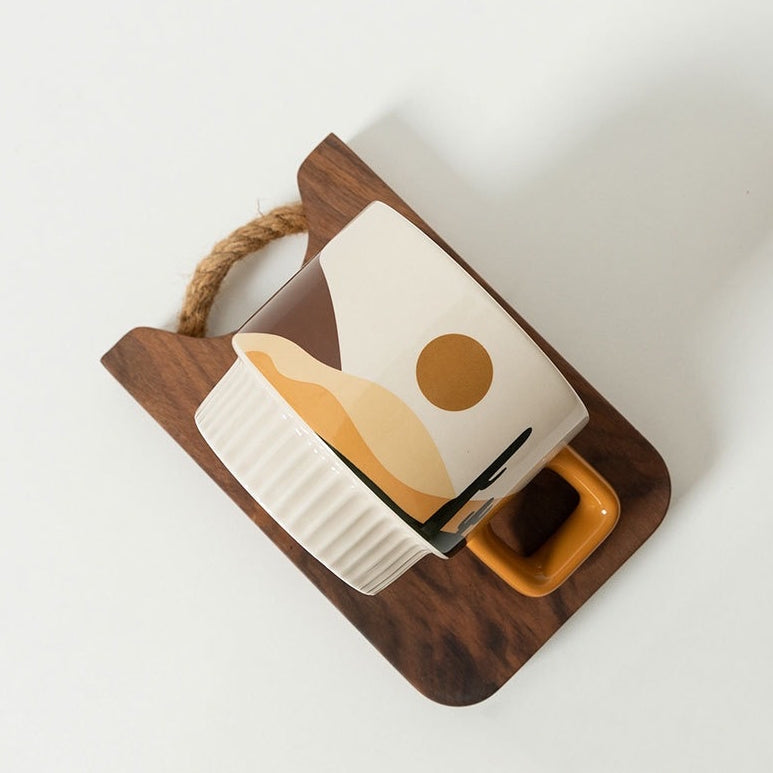 Minimal Flat-Design Ceramic Coffee Mug (5 - 9 Working Days Delivery)
