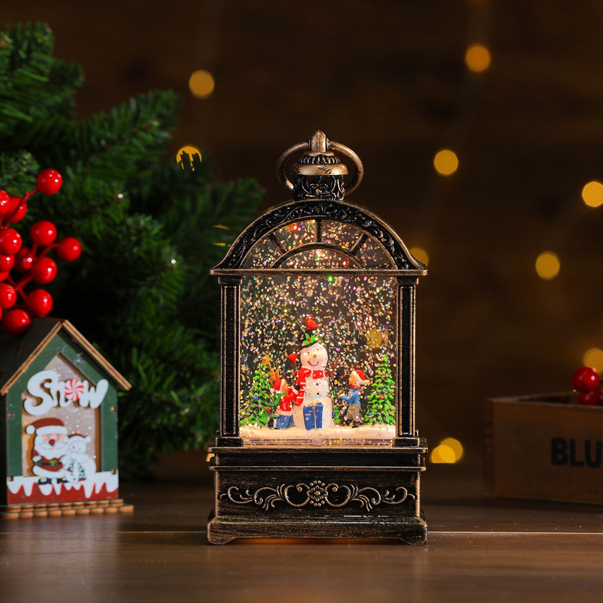 Christmas Arch Pavilion Snow Dome + Night Lamp (5-9 Working Days Delivery)