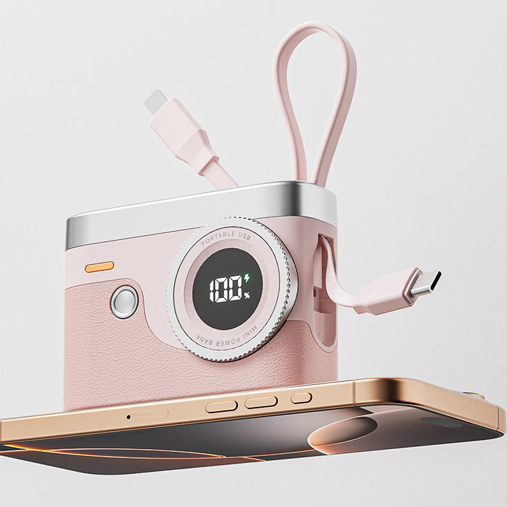 T-03 Retro Camera Powerbank 10000mAh (5-9 Working Days Delivery)