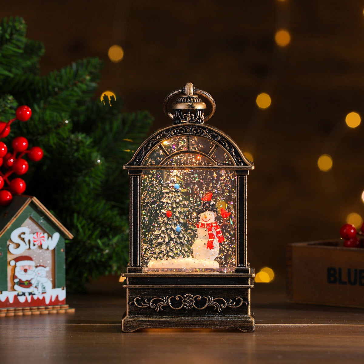 Christmas Arch Pavilion Snow Dome + Night Lamp (5-9 Working Days Delivery)