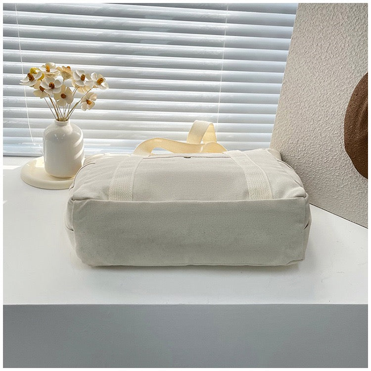 <<READY STOCK>> Tokyo Casual Canvas Tote Bag With Side Pocket