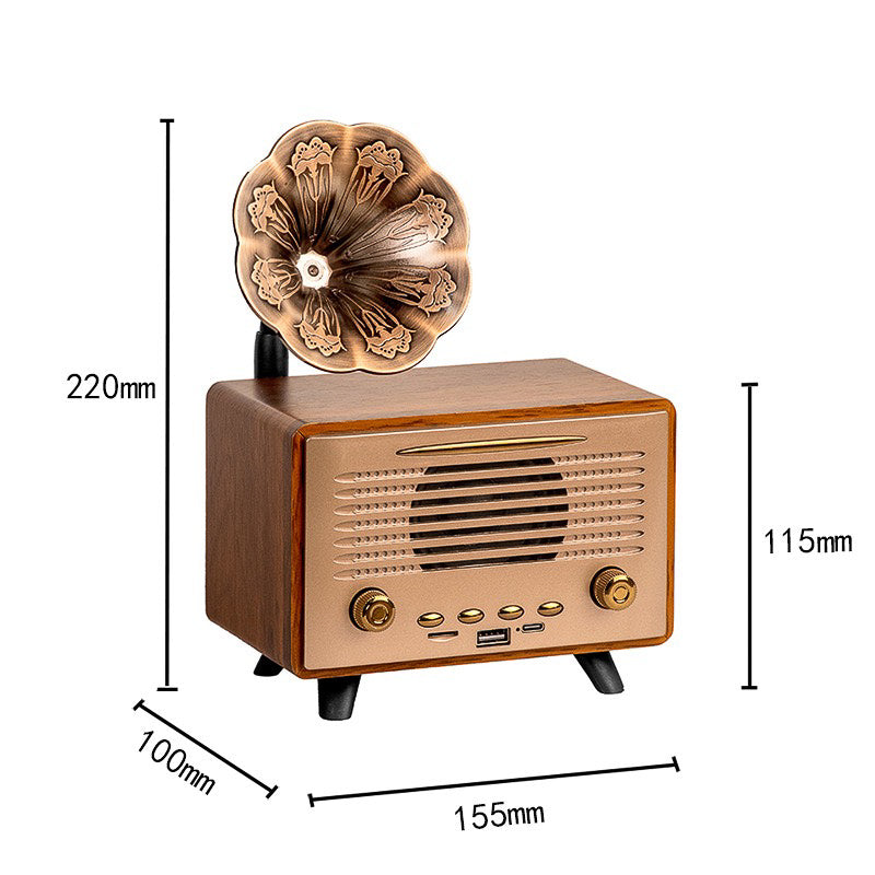 Retro Bronze Gramophone Bluetooth Speaker (5-9 Working Days Delivery)