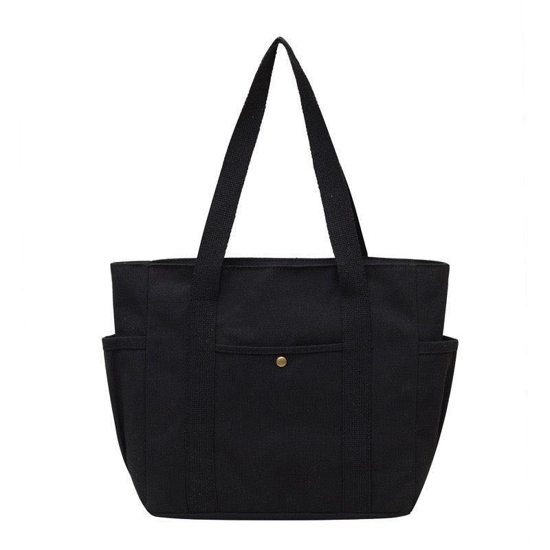 <<READY STOCK>> Tokyo Casual Canvas Tote Bag With Side Pocket