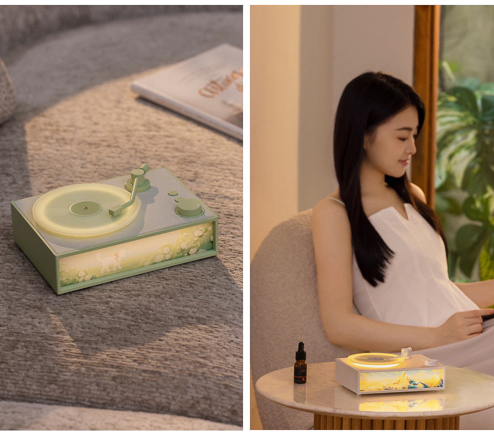 Modern Vinyl Bluetooth Speaker With Fragrance Diffuser (5-9 Working Days Delivery)