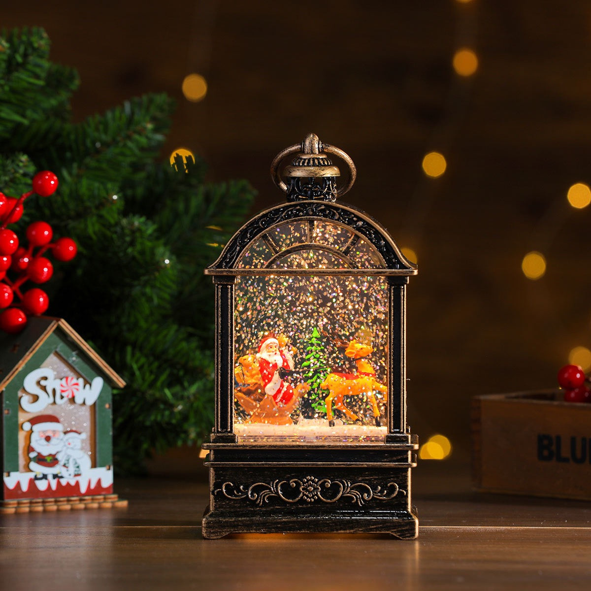 Christmas Arch Pavilion Snow Dome + Night Lamp (5-9 Working Days Delivery)