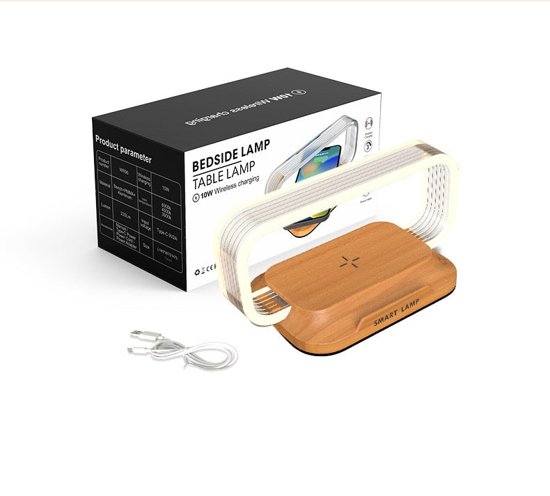 W06 Bedside Wireless 2 in 1 Charging Pad + LED Lamp (5 - 9 Working Days Delivery)