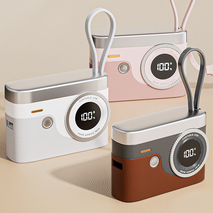 T-03 Retro Camera Powerbank 10000mAh (5-9 Working Days Delivery)