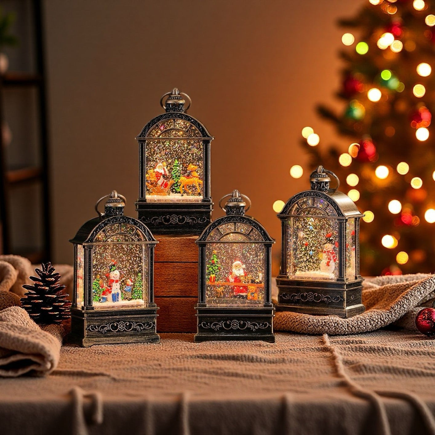 Christmas Arch Pavilion Snow Dome + Night Lamp (5-9 Working Days Delivery)