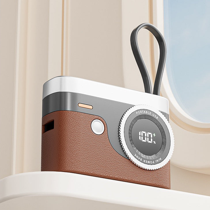 T-03 Retro Camera Powerbank 10000mAh (5-9 Working Days Delivery)