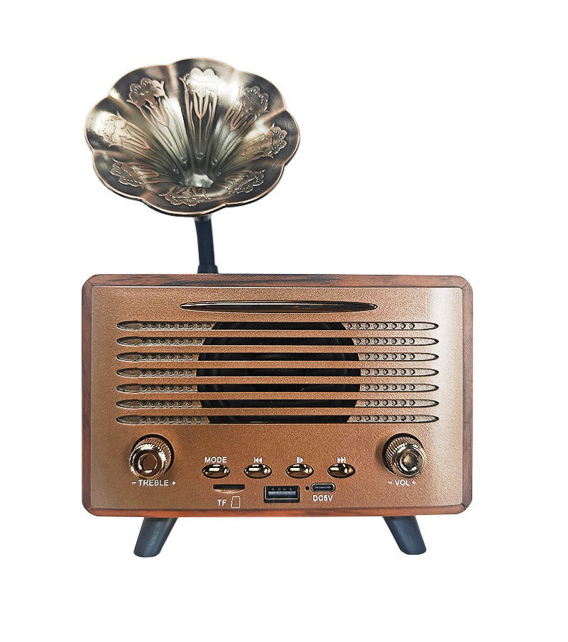 Retro Bronze Gramophone Bluetooth Speaker (5-9 Working Days Delivery)