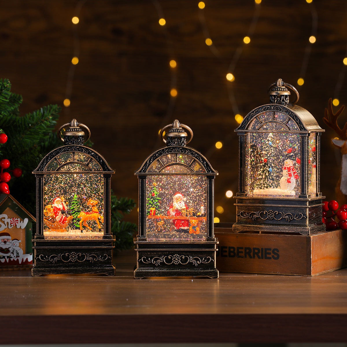 Christmas Arch Pavilion Snow Dome + Night Lamp (5-9 Working Days Delivery)