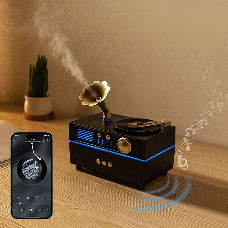 Classic Gramophone 2 in 1 Fragrance Diffuser + Bluetooth Speaker (5-9 Working Days Delivery)