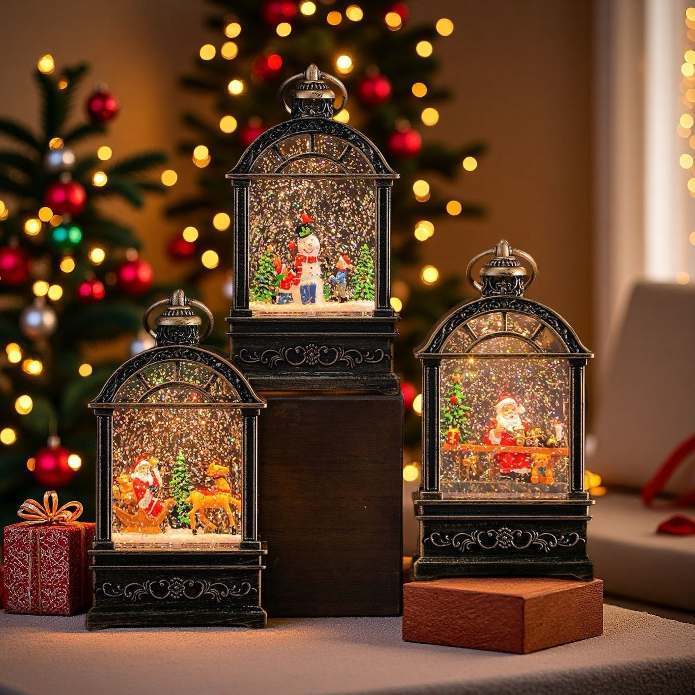 Christmas Arch Pavilion Snow Dome + Night Lamp (5-9 Working Days Delivery)