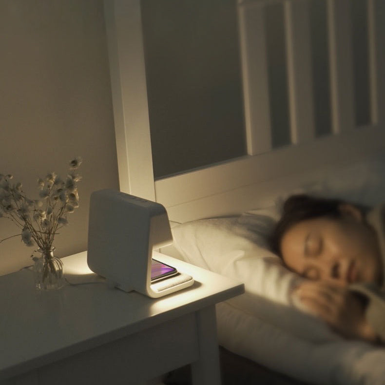 Modern Multifunctional Wireless Charging Pad + LED Lamp + Display Clock (5 - 9 Working Days Delivery)