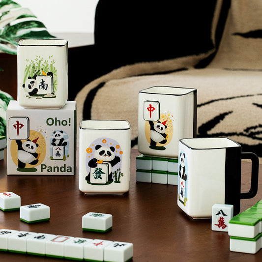 Panda Mahjong Ceramic Coffee Mug (5-9 Working Days Delivery)