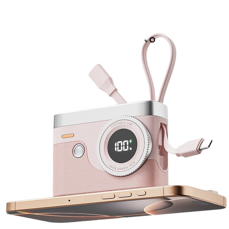 T-03 Retro Camera Powerbank 10000mAh (5-9 Working Days Delivery)