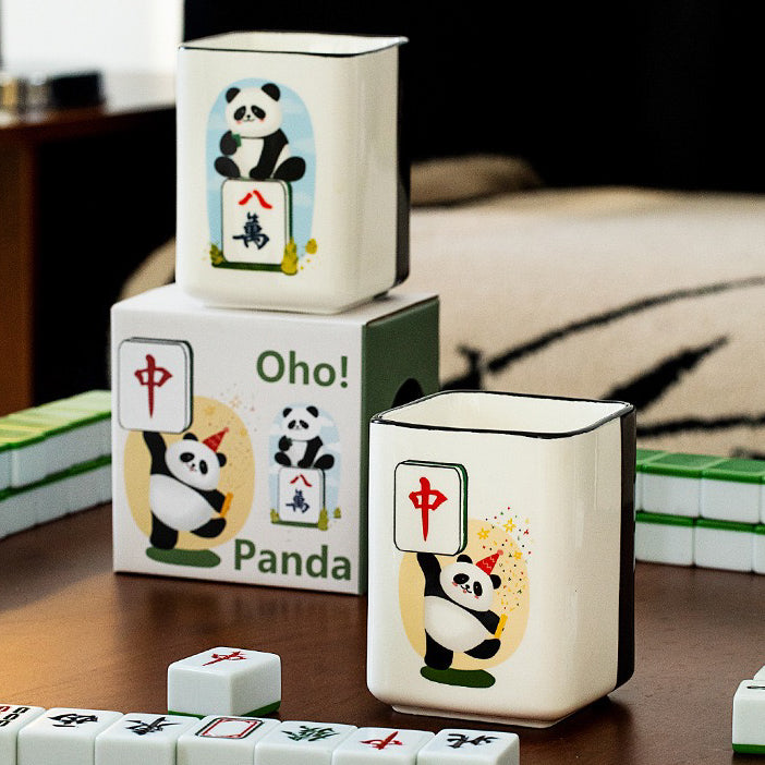 Panda Mahjong Ceramic Coffee Mug (5-9 Working Days Delivery)