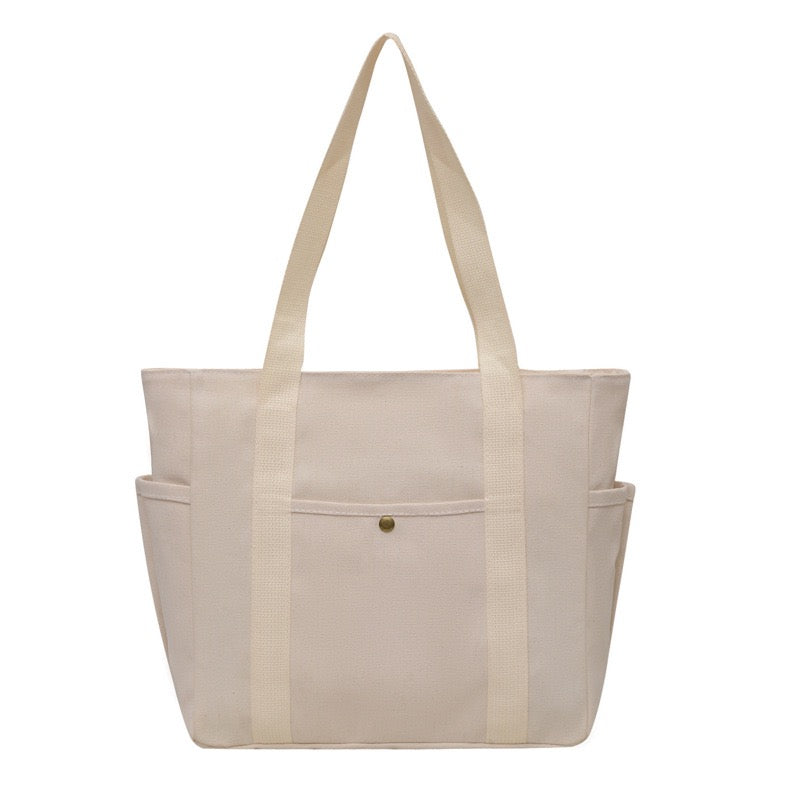 <<READY STOCK>> Tokyo Casual Canvas Tote Bag With Side Pocket