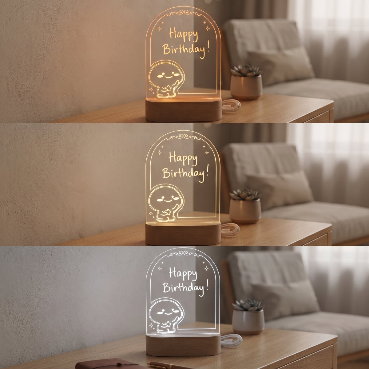 Quby LumiBoard Acrylic Night Lamp (5-9 Working Days Delivery)