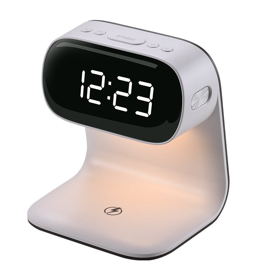 V2 Modern Multifunctional Wireless Charging Pad + LED Lamp + Display Clock (5 - 9 Working Days Delivery)