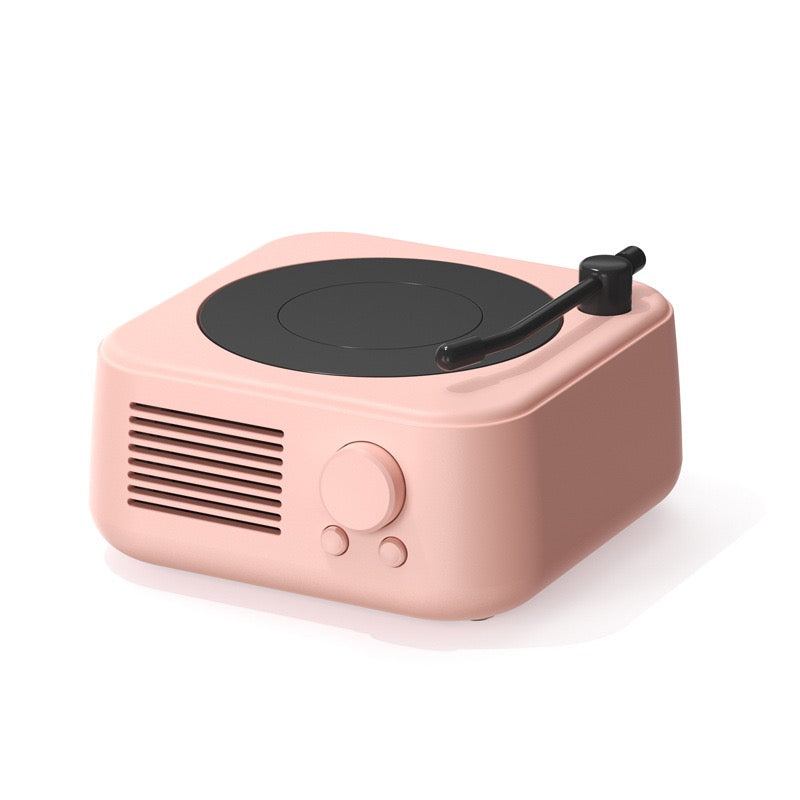 << READY STOCK >> Round X17 Vintage Vinyl Player Bluetooth Speaker