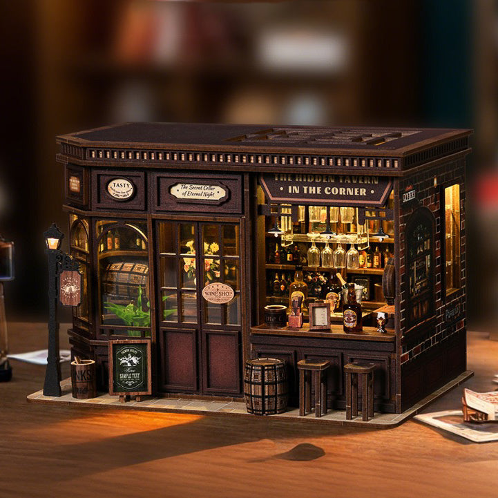 DIY Self-Assembled Miniature Kit - Corner Tavern & Cafe (5-9 Working Days Delivery)