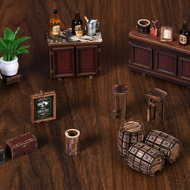 DIY Self-Assembled Miniature Kit - Corner Tavern & Cafe (5-9 Working Days Delivery)