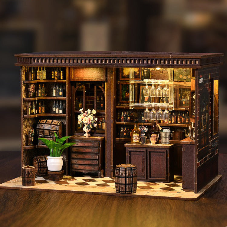 DIY Self-Assembled Miniature Kit - Corner Tavern & Cafe (5-9 Working Days Delivery)