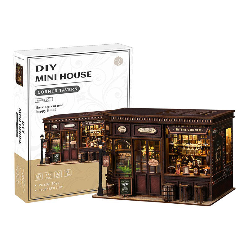 DIY Self-Assembled Miniature Kit - Corner Tavern & Cafe (5-9 Working Days Delivery)