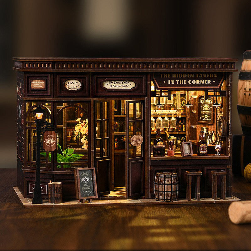 DIY Self-Assembled Miniature Kit - Corner Tavern & Cafe (5-9 Working Days Delivery)