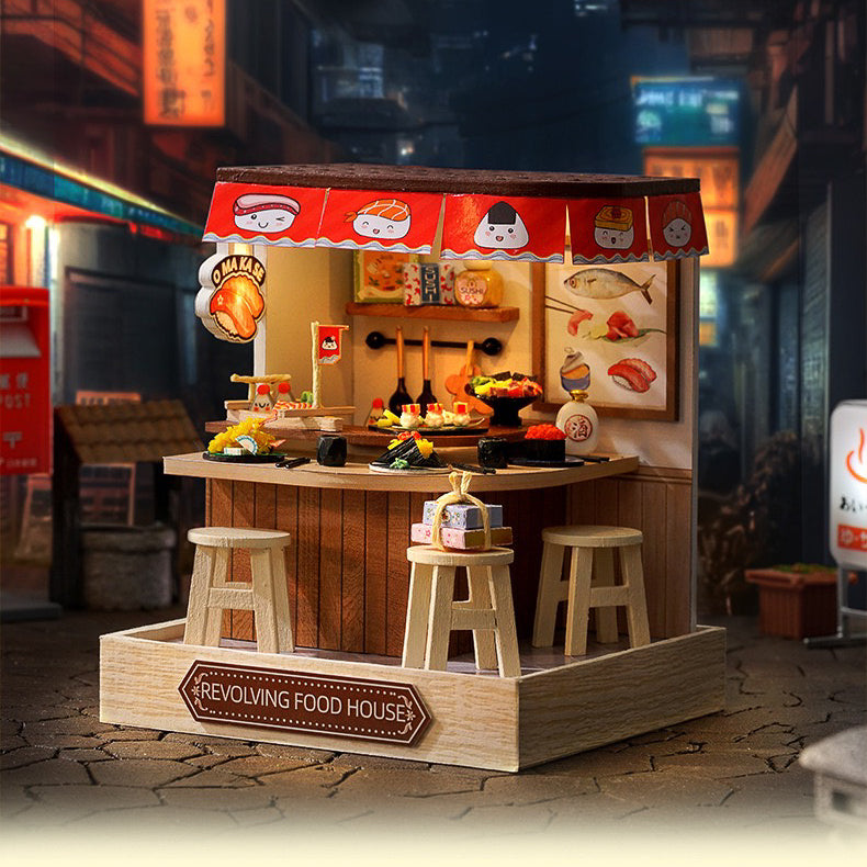 DIY Self-Assembled Miniature Kit - Sushi Bar (5-9 Working Days Delivery)