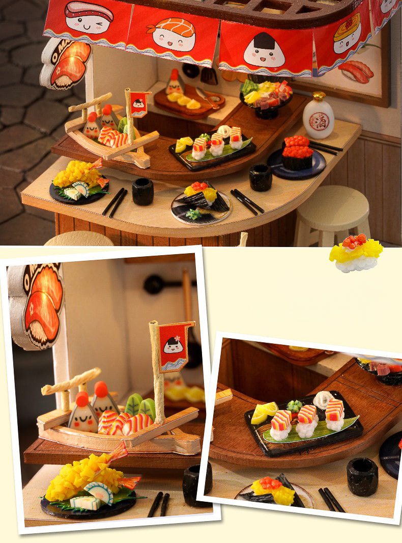 DIY Self-Assembled Miniature Kit - Sushi Bar (5-9 Working Days Delivery)