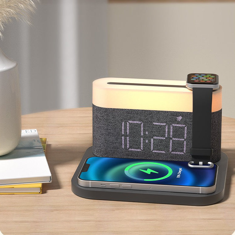 S26W Wireless Charging Pad + LED Lamp + Display Clock (5 - 9 Working Days Delivery)