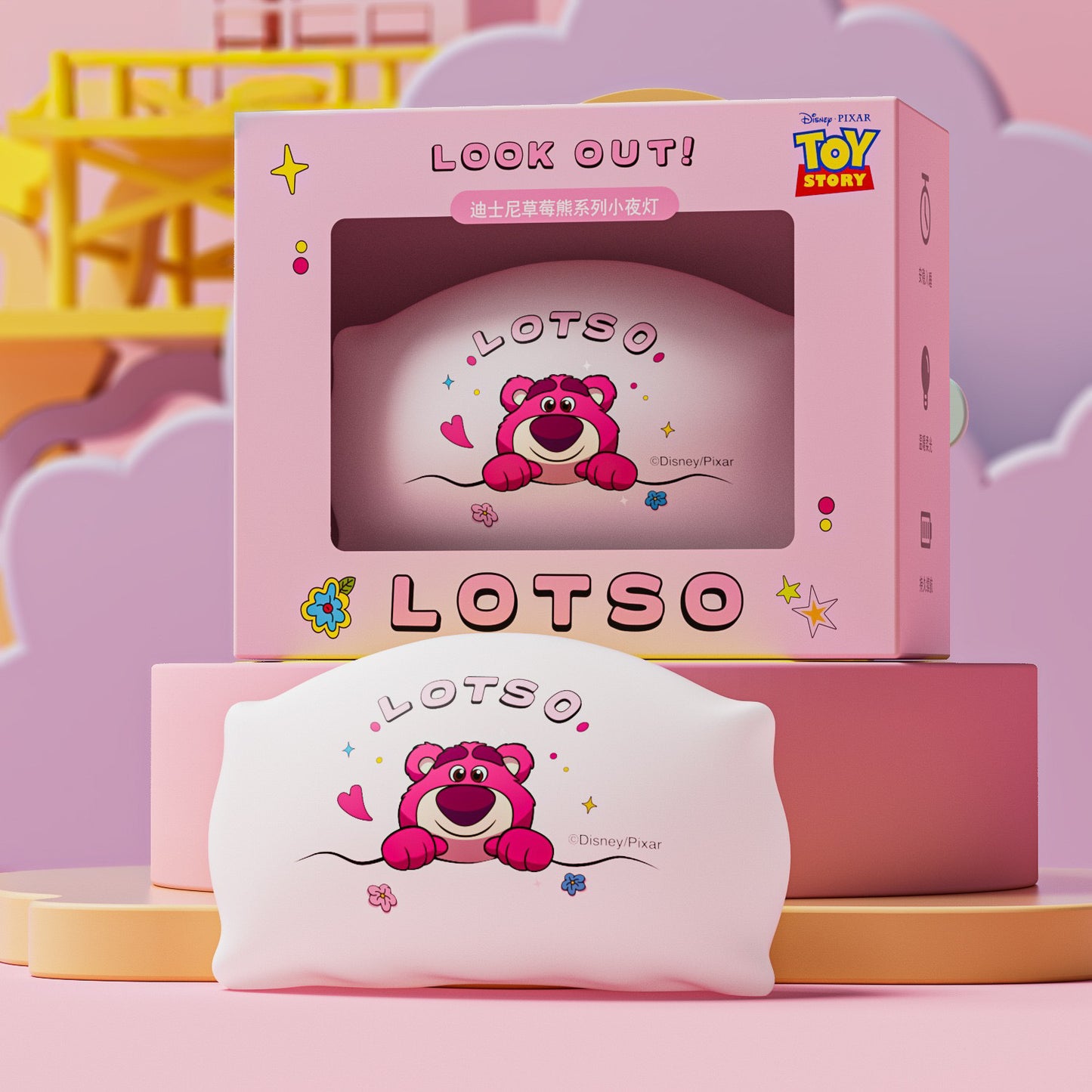 Lotso & Stitch Pillow LED Night Lamp (5-9 Working Days Delivery)